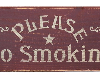 Please No Smoking Shelf Sitter sign