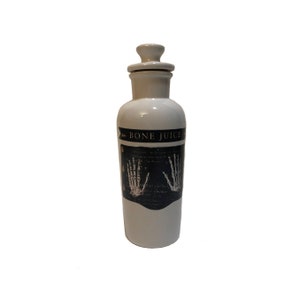 Bony Hands Bone Juice Bottle - Halloween Fall Jar Potion Decor