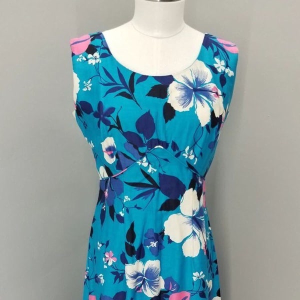 Plumeria Maxi Cap Sleeves Hawaiian Dress main image 1