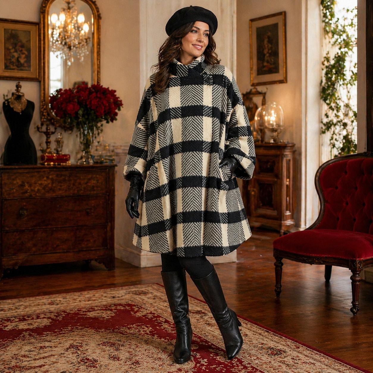 Plaid Mohair Coat Vintage - Etsy