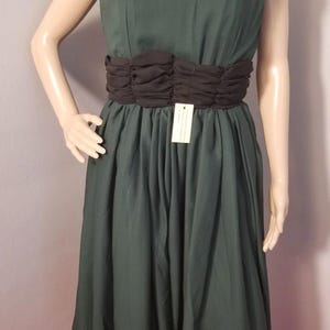Lindy Bop Hunter Green Illusion Cocktail Dress - L