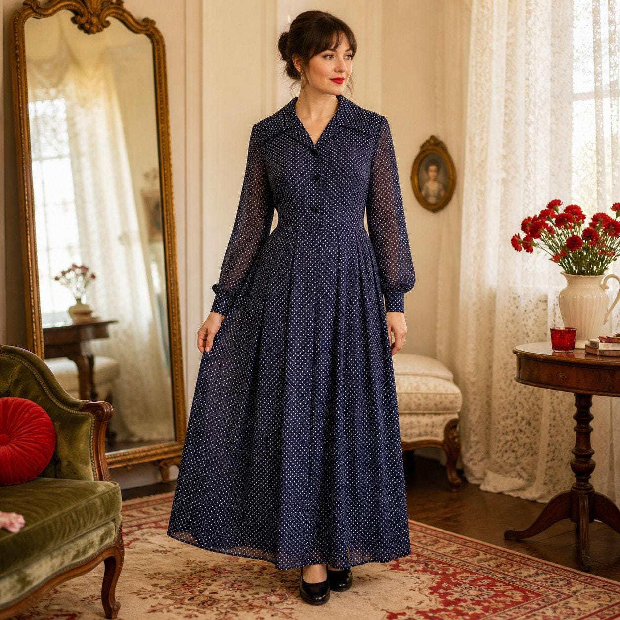 Sheer Dress Blue Long Sleeve - Etsy Sheer Dress Blue Long Sleeve - Etsy
