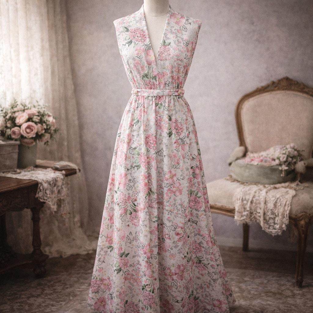 Hydrangea Floral Maxi Dress - Etsy Hydrangea Floral Maxi Dress - Etsy