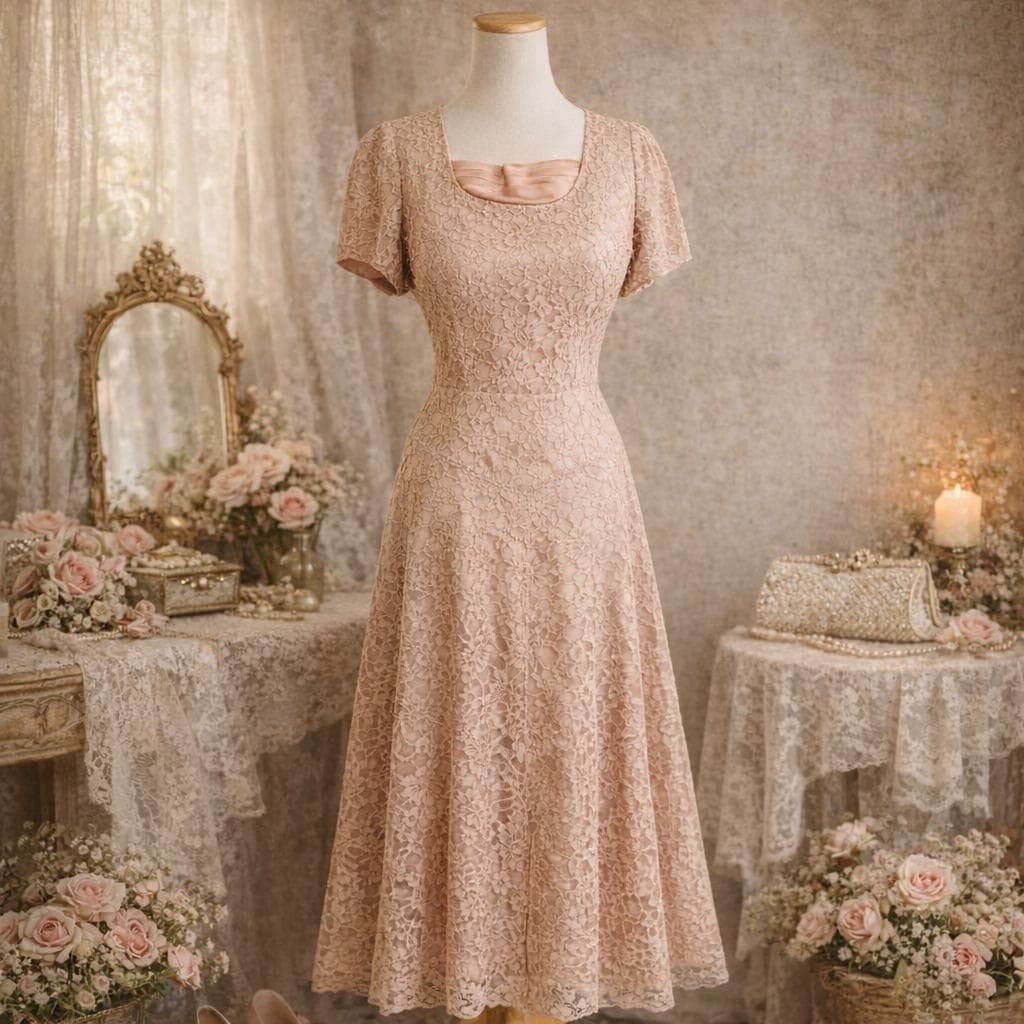 Blush Fit and Flare Wedding Dress - Etsy