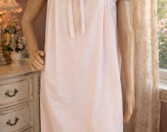1960s Gaymode Nightgown S | Blush Pink Nightie | Lace Trim Summer Sleep Dress