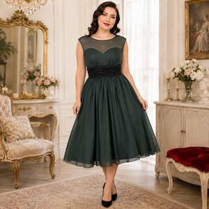 hunter green cocktail dress ZAPAKA Women Dark with Beading Bodycon Strapless Sleeveless Homecoming Party Dress, Dark Green / US16 The chiffon fabric keeps the dress light and prevents it from clinging to the body Elenzga Plus Size Women Elegant