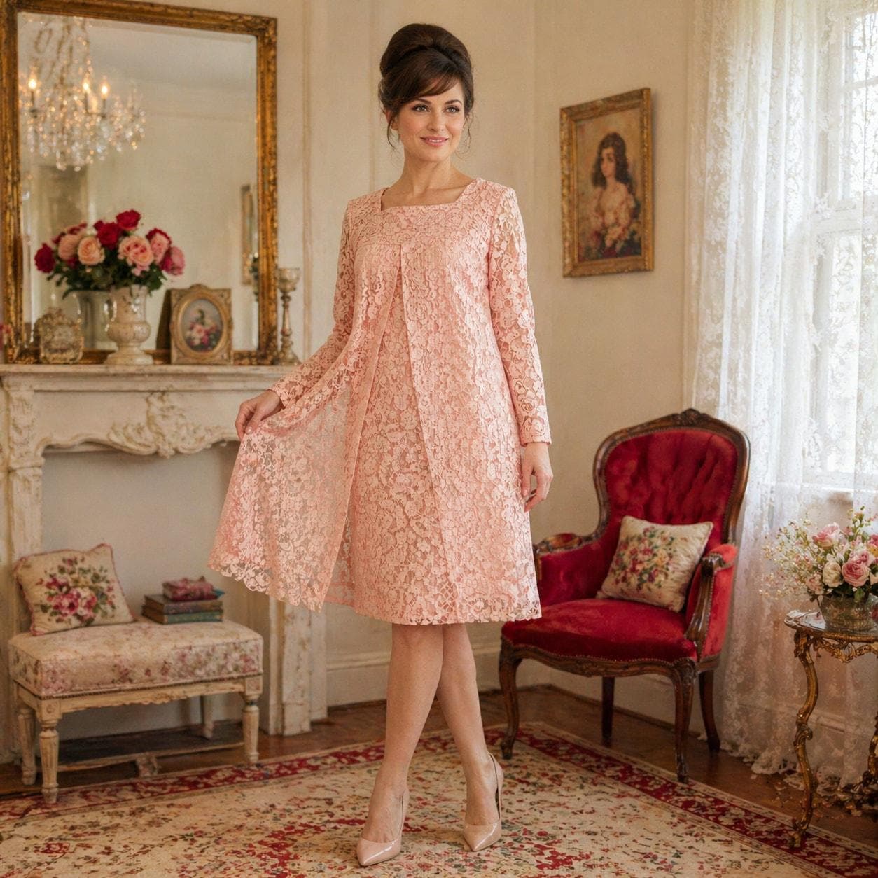 Pink Sheath Dress - Etsy