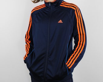 adidas tracksuit blue orange