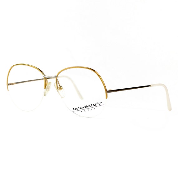 NOS 80s ESSILOR Nylor vintage half rim eyeglasses 