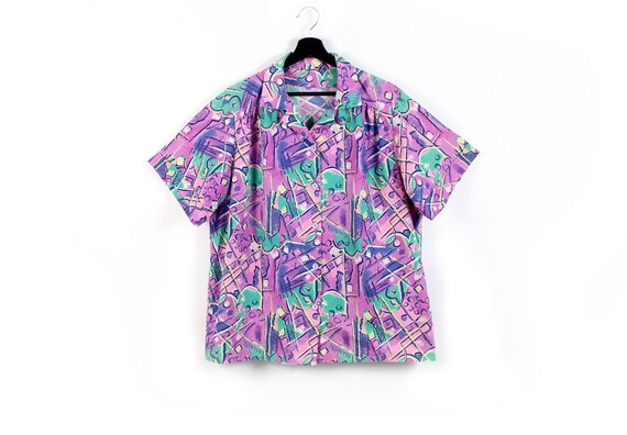 80s button shirt