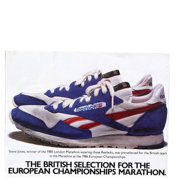 Vintage 1986 Reebok Paris running póster print ad / Etsy España