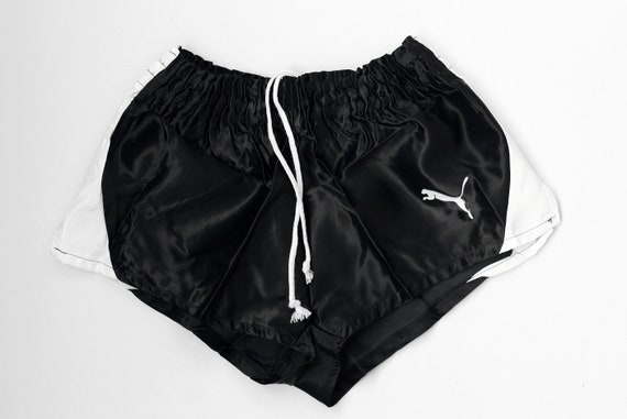 black and white puma shorts