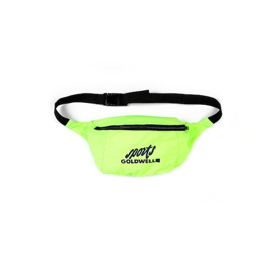 90s Sports Goldwell waist bag / Rad neon green fan