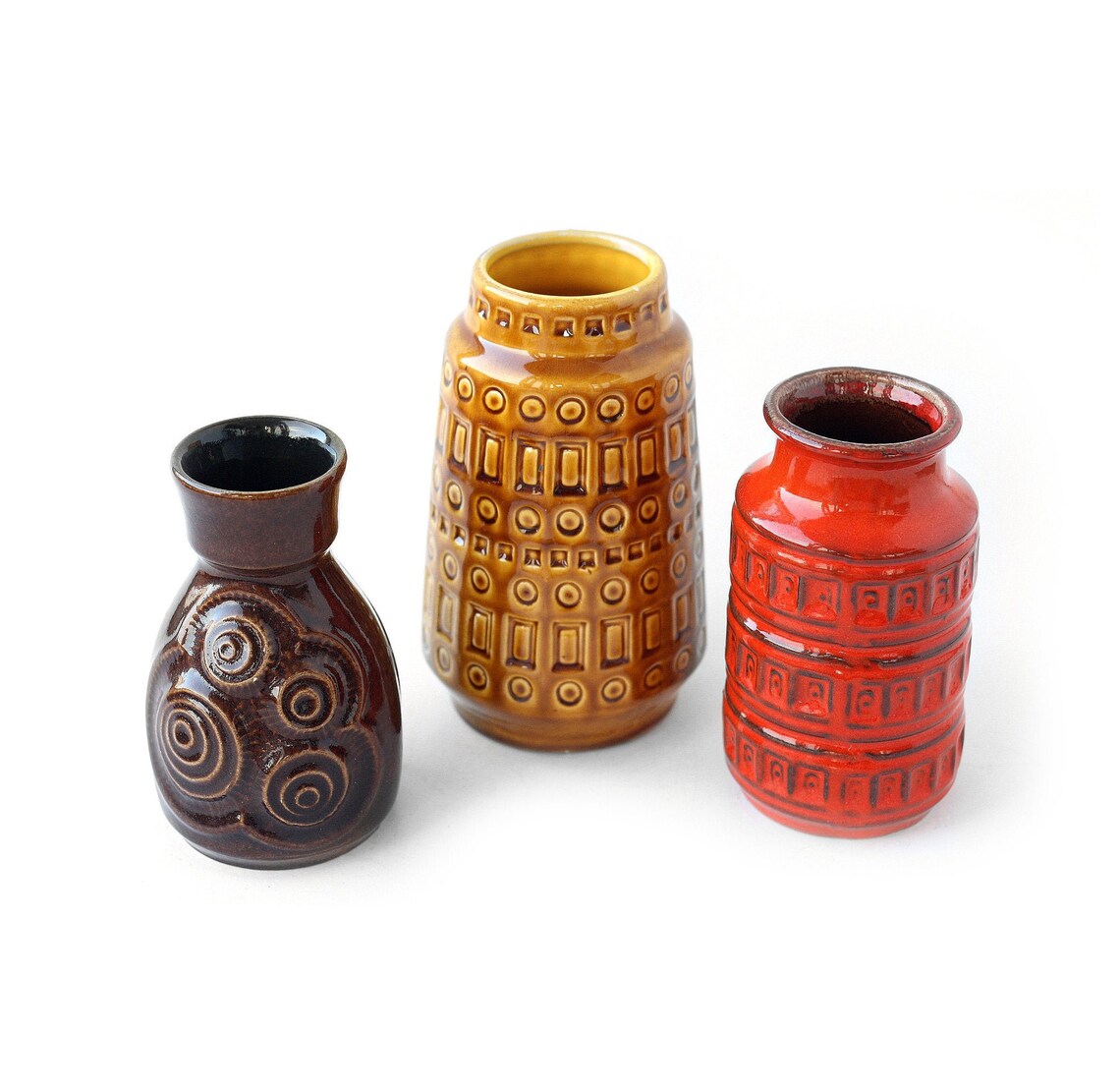 MCM 60s Mid Century Modern Vase / Vintage Set of 3 Table Vases - Etsy