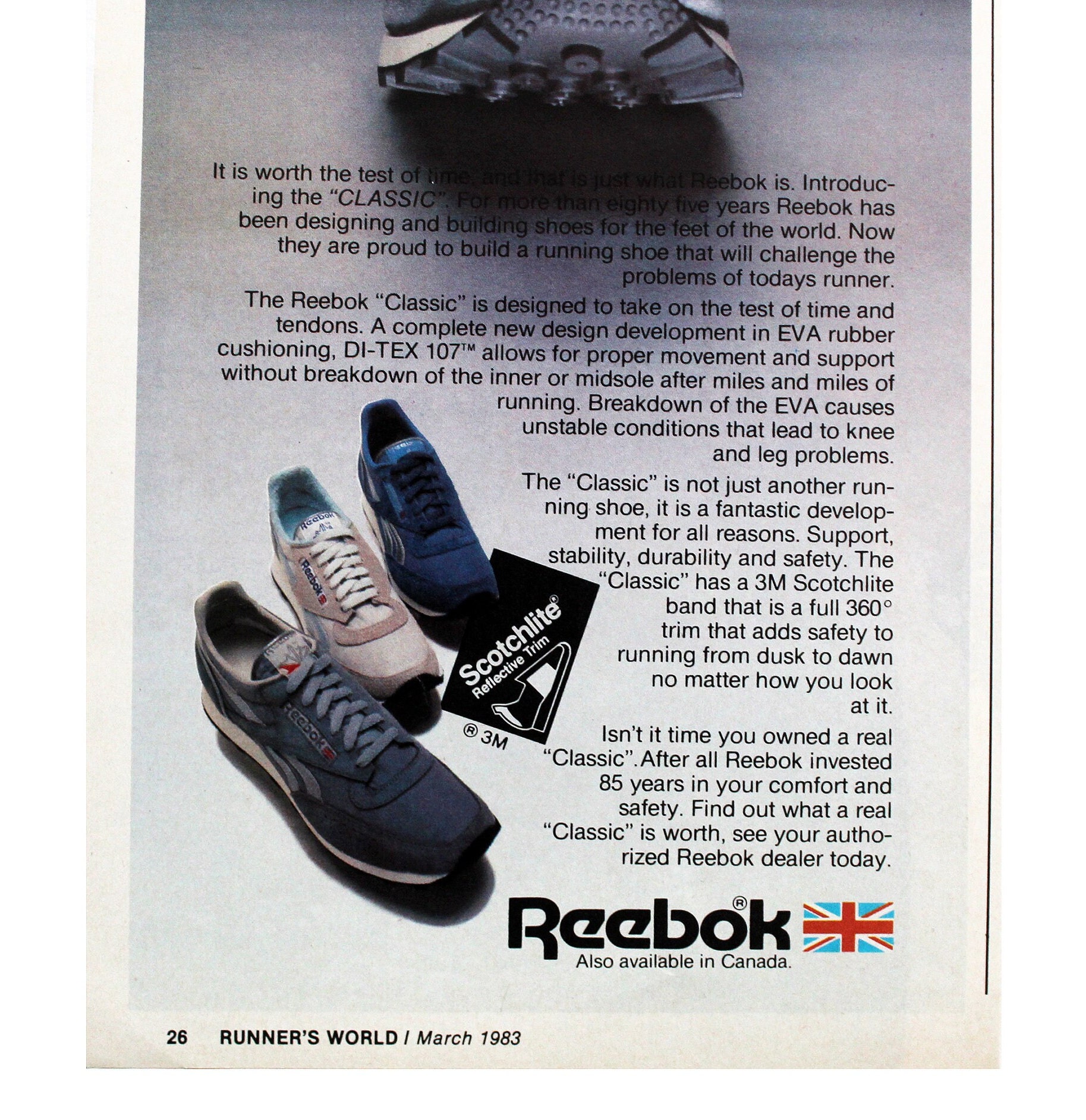 kan ikke se Blaze Borgerskab Vintage 1983 Reebok Classic 3M Sneakers Poster Print Ad / OG - Etsy