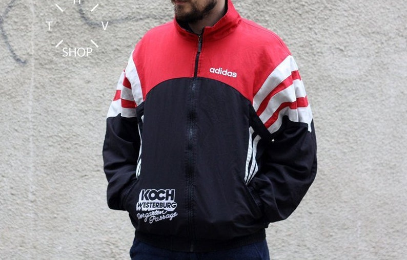 Vintage 90er Jahre Adidas Equipment Top Unisex Reißverschluss vorne Trainingsjacke Oldschool Jacke Sport Jersey Sweatshirt hergestellt in Vintage 90er Jahre Adidas Equipment Top Unisex Reißverschluss vorne Trainingsjacke Oldschool Jacke Sport Jersey Sweatshirt hergestellt in