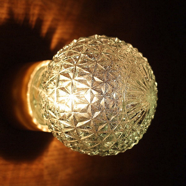 Vintage Wall Lamp / Ceiling Light / Wall Mounted Sconce / Socialist Design Nightlight / Romania - 70s