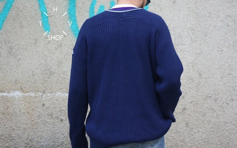 Vintage Adidas Equipment Pullover Herren Marine blau Pullover Crewneck V neck Pullover Oldschool Sweatshirt aus in der Türkei 90er Jahre Vintage Adidas Equipment Pullover Herren Marine blau Pullover Crewneck V neck Pullover Oldschool Sweatshirt aus in der Türkei 90er Jahre
