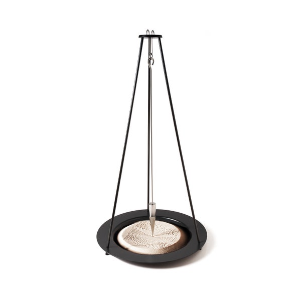 Naef Sand Pendule sur pied en acier inoxydable du designer Jurg Naef / 55 cm H fabriqué en Suisse