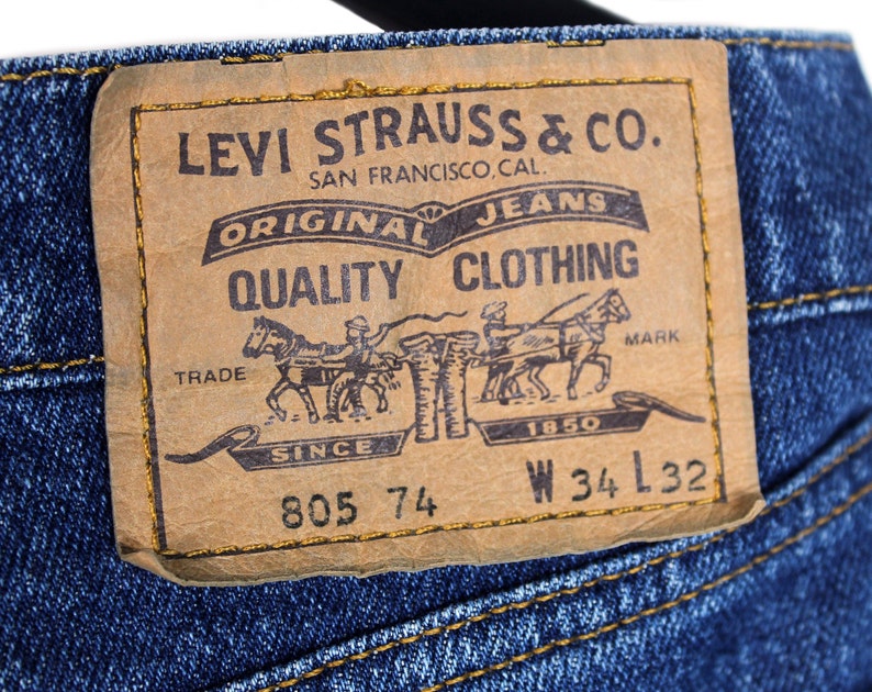 80s Vintage Levi's 805 Orange Tab Denim Jeans / Levi Strauss 805 Mid ...
