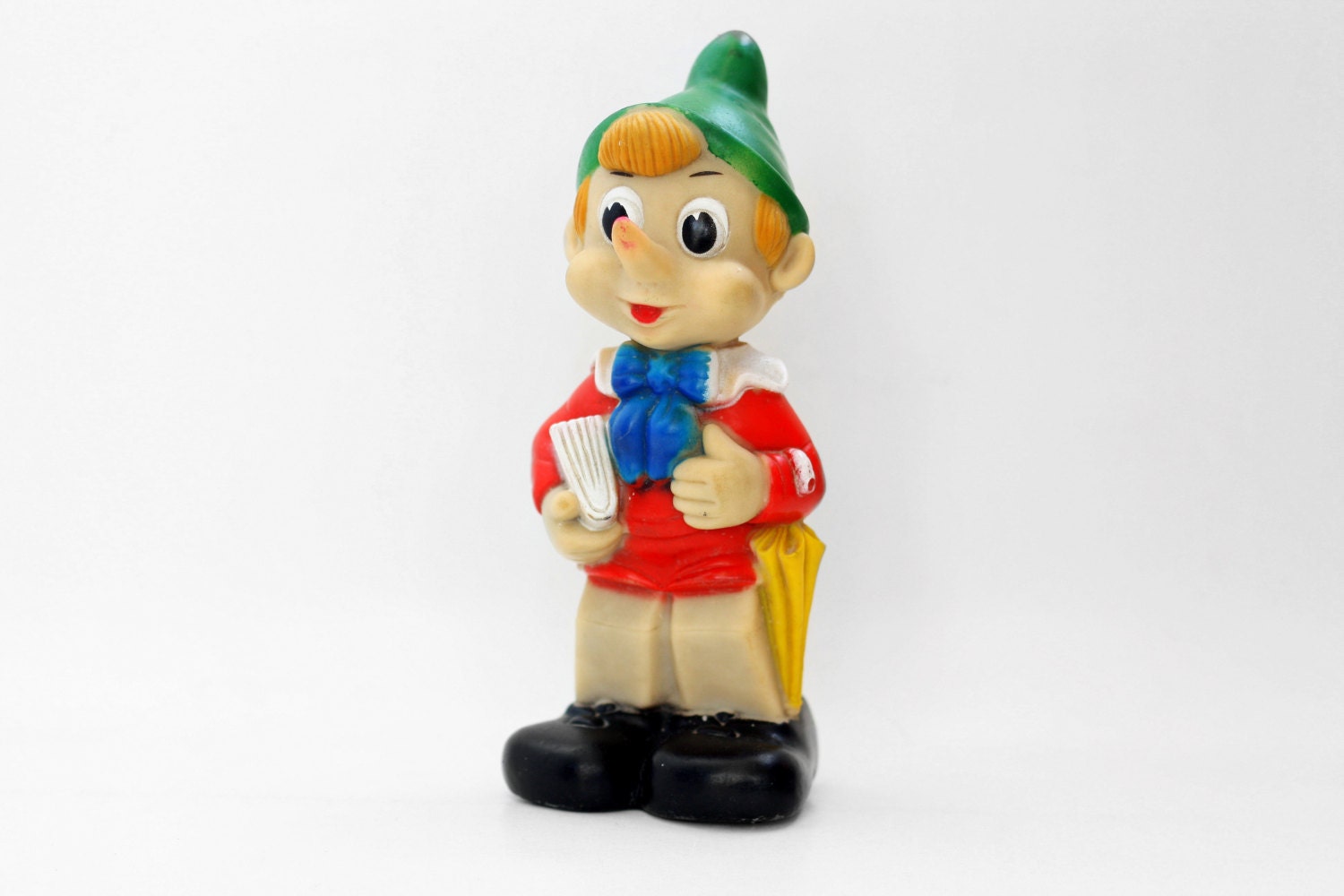 Vintage Pinocchio rubber toy / Italian Figurine / Etsy