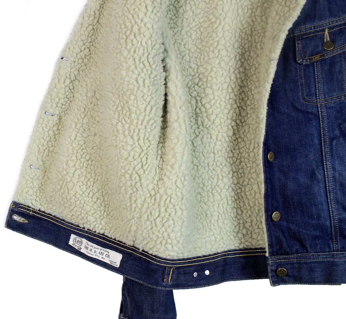 Y2k LEE Storm Rider Sherpa Denim Jacket / Lee Sherpa Jacket Etsy