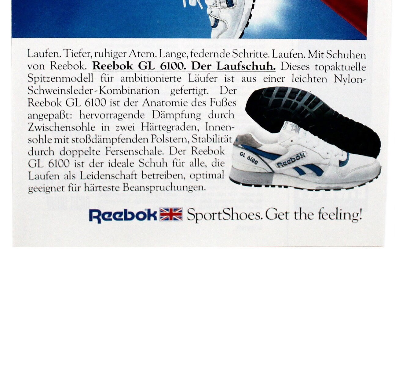 Vintage 1989 Reebok GL 6100 Sneakers 