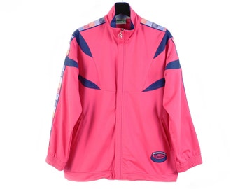 Chaqueta deportiva 90s Diadora banda vintage / Rad rosa azul magenta / S M hombre L XL mujer