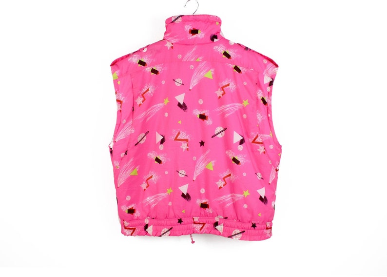 80s San Felice Sportswear vintage ski vest 90s Rad pink oversized puffer vest Skiing snowboarding vest M L XL