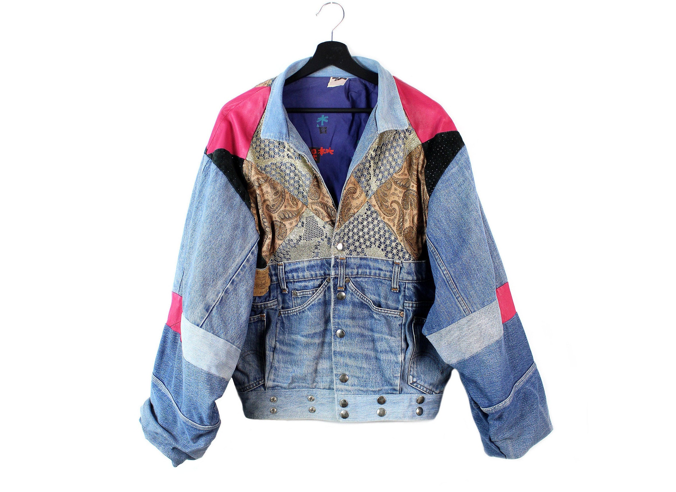 Patchworked Portrait Denim Jacket - Ready-to-Wear 1ABYMQ