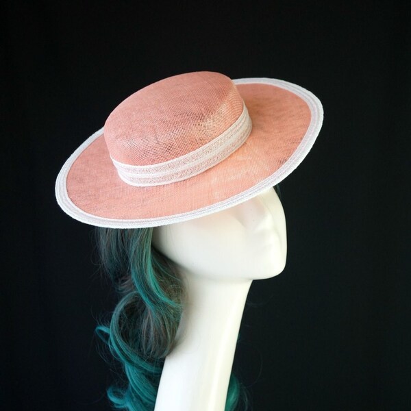 Straw Boater Hat Etsy