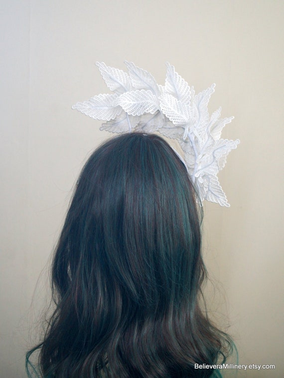 Lace Leaves Headband Fascinator Race 