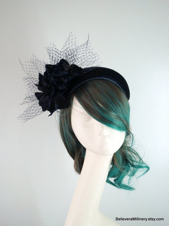 Half Hat Bandeau Fascinator Flower Net 