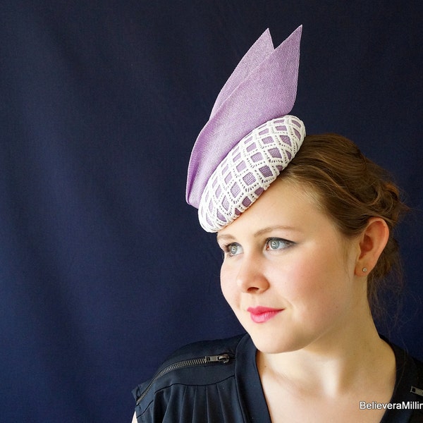 Lilac Pillbox Hat Etsy