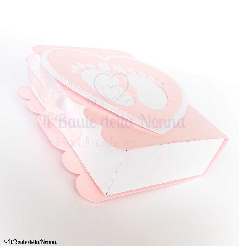 Summer-Ray 50 piedini rosa per baby shower bomboniera per ringraziar