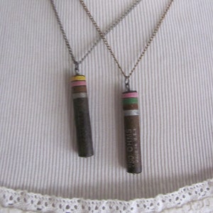 Vintage Carbon Resistor Made into Necklace Jewelry // Electronics Components Parts // Others available // Your choice chain or cord