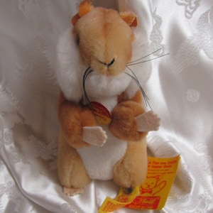 Vintage Steiff &quot;Goldy&quot; Hamster Original Button All Tags 2150/12 Made in Germany