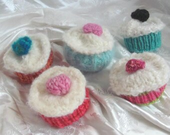 Cupcake! Handmade Crocheted Knitted Stuffed Plushie Unique - Your choice //many to choose from in my shop