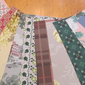 Lot of 12 Wallpaper Sheets Large Size 13" x 8" Each - Assorted Pattern Designs Scrap Book Vintage Mid Century Original Samples