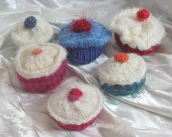 Cupcake! Handmade Crocheted Knitted Stuffed Plushie Unique - Your choice //many to choose from in my shop