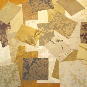 Lot of Wallpaper Pieces Scraps - Assorted Pattern Designs Metallic Modern for Scrap Book (#10)