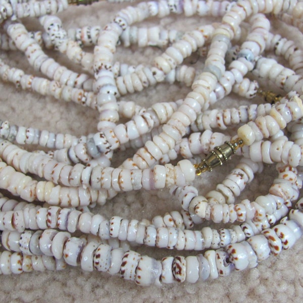 Beautiful Tiger Puka Puca Shell Necklace  18" Inch Choker Necklace // Affordable Jewelry!!! many to choose from
