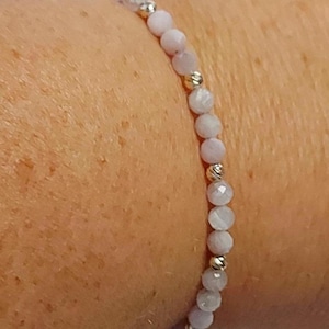 Kunzite and Sterling Silver Slider Bracelet