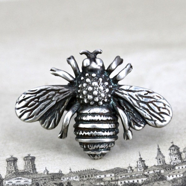Sterling Bumble Bee Statement Ring
