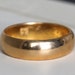 Antique Victorian Wedding Band, 22k Yellow Gold Stacking Statement Ring Jewelry, Dated Dedication 1845