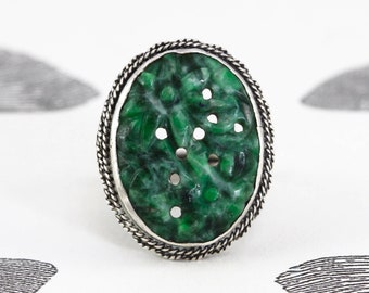 MAIDEN メイデン R-98 10号 silver925× Nephrite Jasper & sterling silver pendant necklace with bone