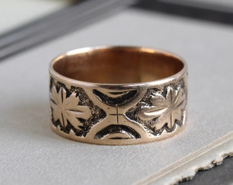 Victorian Engraved 10k Stacking Band
