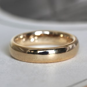 Antique 18k Wedding Band Engraved Date 1912, Heavy Yellow Gold Ring