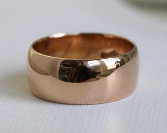 Antique 8 mm Wide 18k Wedding or Stacking Band