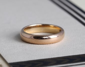 Antique 22k Gold Wedding Band, Letter Dated 1902 English Ring